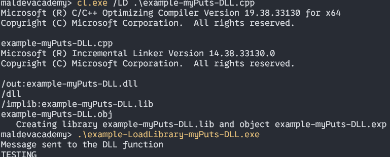 screenshot DLL en executable compileren