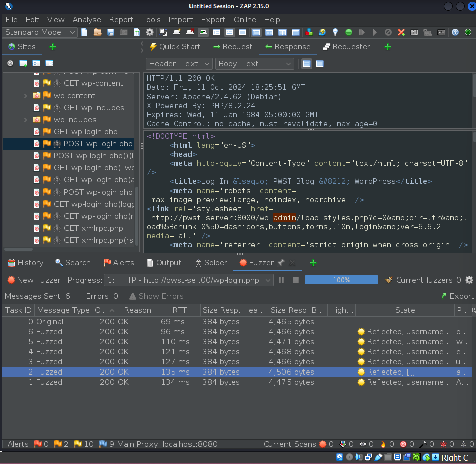 example of fuzzing and message-extractor to find return values