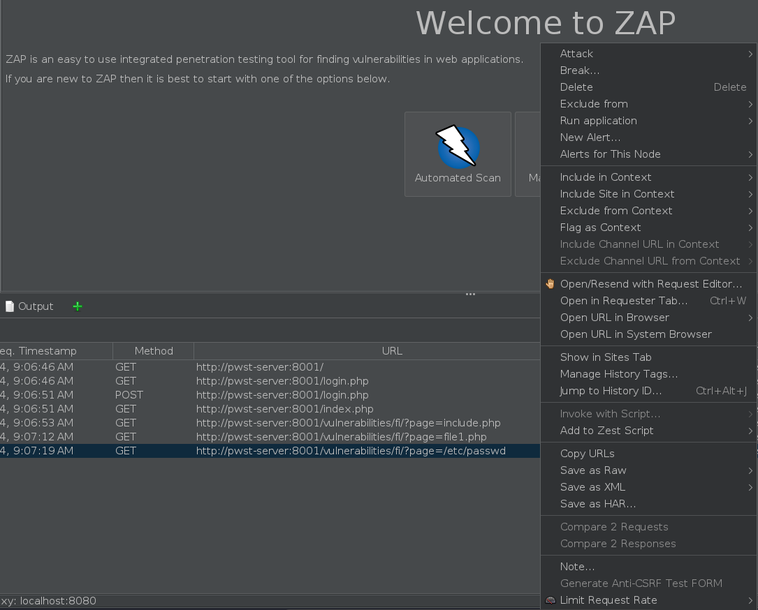 screenshot adding new alert from HTTP response